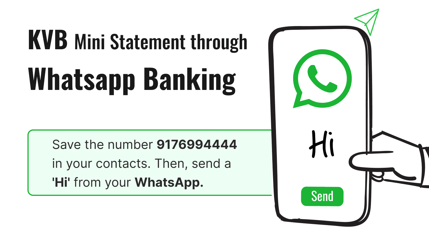 KVB Mini Statement Through WhatsApp Banking